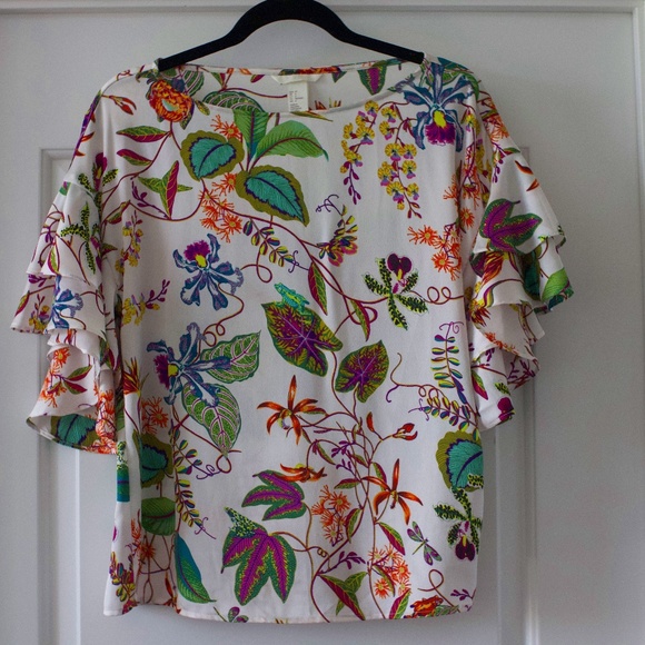H&M floral blouse (EUR 34/US 4) - Picture 1 of 6